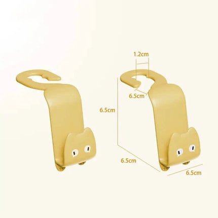 6-Pack: Universal Car Seat Hanger Hooks Cute Cartoon Double-hook