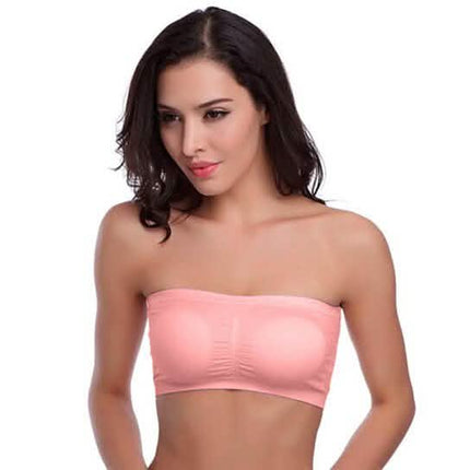 6-Pack: Women's Seamless Bandeau Tube Padded Bralettes