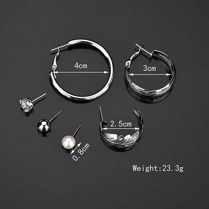 6-Pair: Women's Simple Fashion Modern Trendy Earrings