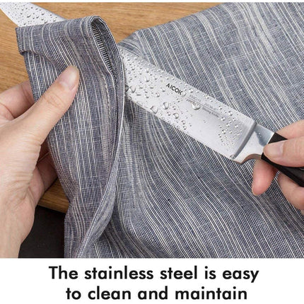 6-Piece: Aicok German Stainless Steel Kitchen Knife Set