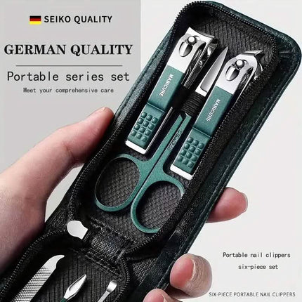 6-Piece: Nail Clipper Set with Zipper Travel Case