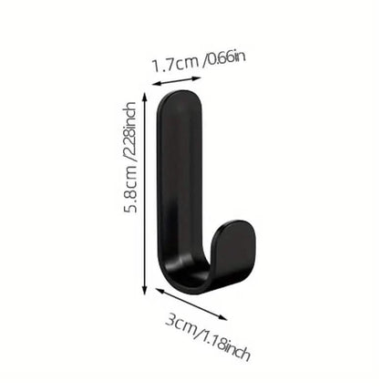 6-Pieces: Easy Install J-Shaped Hooks