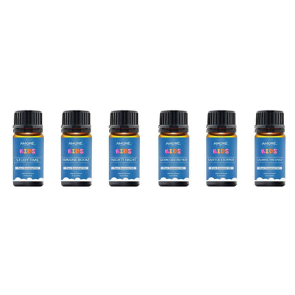 6-Pieces Set: Natural Aromatherapy Kids Safe Essential Oils Starter Set