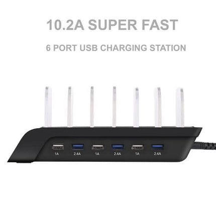 6 Port USB Charging Station