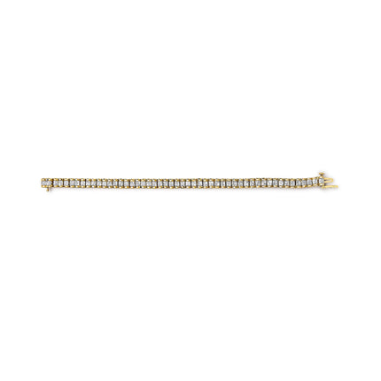 14K Yellow Gold 3.0 Cttw Princess Cut Quad Invisible Set Tennis Bracelet (H-I Color, SI1-SI2 Clarity) - 7â€
