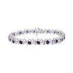 White.Sterling Silver / 7.25 / Purple Amethyst