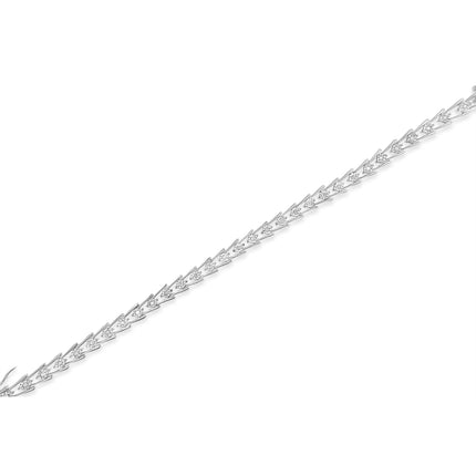 Sterling Silver Diamond Wave-Style Link Bracelet (0.5 cttw, I-J Color, I3 Clarity)