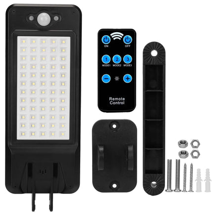 60LEDs Solar PIR Motion Sensor Remote Control Wireless Lamp