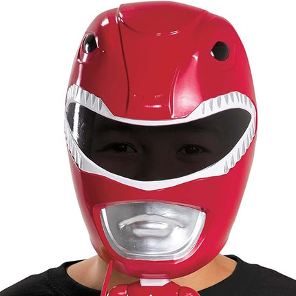 Red Mighty Morphin Power Rangers Mega Child Mask With Moving Parts