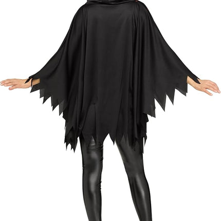 Glittering Ghost Face Adult Poncho