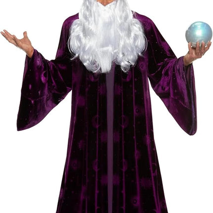 Purple Wizard Midnight Mystic Fantasy Magic Sorcerer Men's Costume