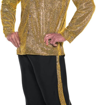 Men's Disco King Dancer Gold 70's Retro Night Costume