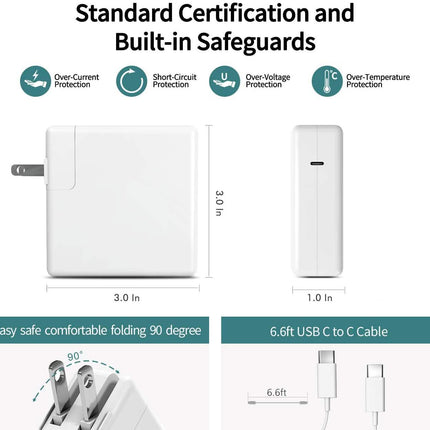 61W USB C Charger Power Adapter for MacBook