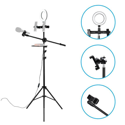 6.3" Multi-function Selfie Ring Light with Tripod Stand
