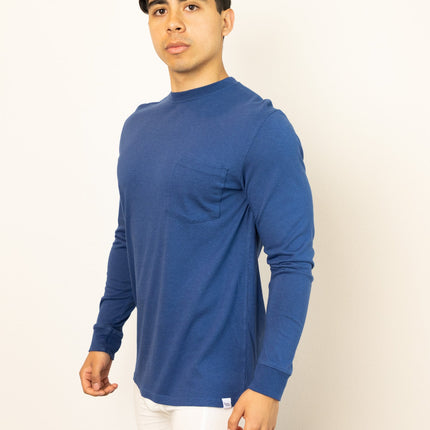 New Men's Bamboo Viscose/Organic Cotton Long Sleeve T-Shirt with Pocket