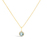 Yellow.Gold / 18 / Blue Aquamarine