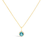 Yellow.Gold / 18 / Blue Topaz
