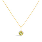 Yellow.Gold / 18 / Green Peridot