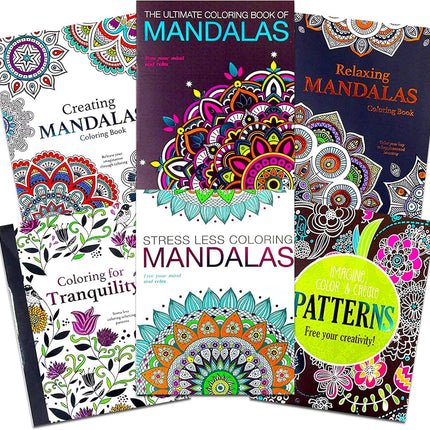 Adult Coloring Book - 6 Book Sets