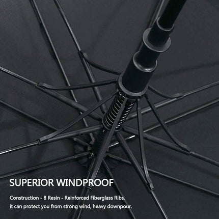 68" Automatic Open Golf Umbrella - Black