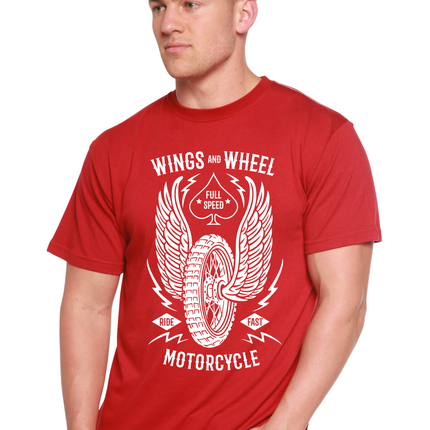 Wings And Wheel Spun Bamboo® Men's Bamboo Viscose/Organic Cotton Short Sleeve Graphic T-Shirt