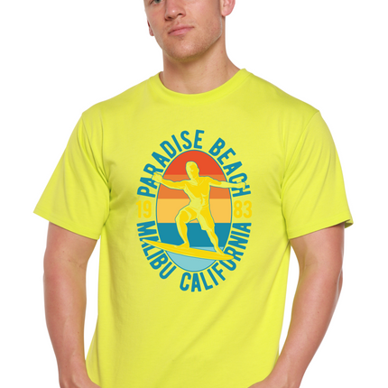 Paradise Beach 1983 Men's Bamboo Viscose/Organic Cotton Short Sleeve Graphic T-Shirt