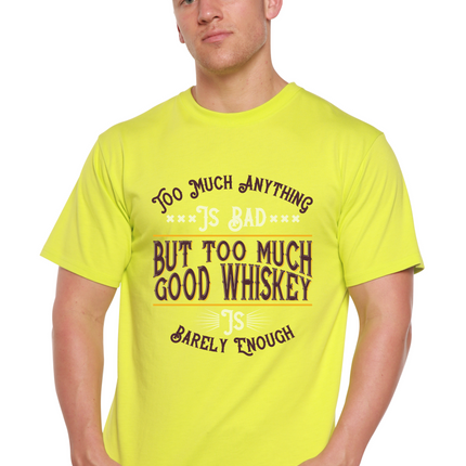 But Too Much Good Whiskey Men's Bamboo Viscose/Organic Cotton Short Sleeve Graphic T-Shirt