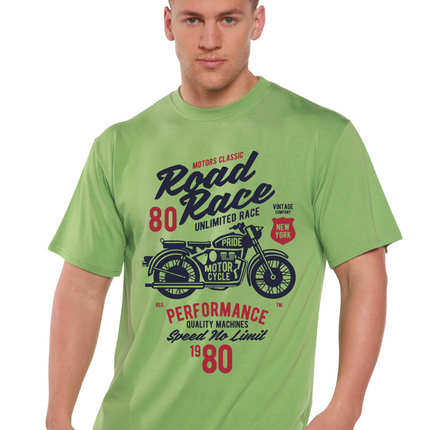 Road Race Motorcycles Spun Bamboo® Men's Bamboo Viscose/Organic Cotton Short Sleeve Graphic T-Shirt