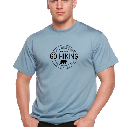 Go Hiking Men's Bamboo Viscose/Organic Cotton Short Sleeve Graphic T-Shirt