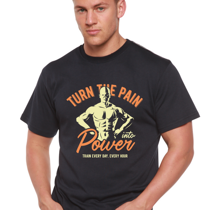 Turn The Pain Men's Bamboo Viscose/Organic Cotton Short Sleeve Graphic T-Shirt