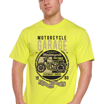 Motorcycle Garage Men's Bamboo Viscose/Organic Cotton Short Sleeve Graphic T-Shirt