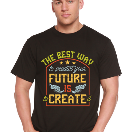 Feture is Create Spun Bamboo® Men's Bamboo Viscose/Organic Cotton Short Sleeve Graphic T-Shirt