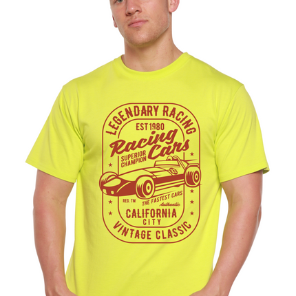 Legendary Racing Cars Men's Bamboo Viscose/Organic Cotton Short Sleeve Graphic T-Shirt