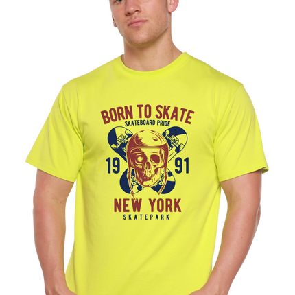 Born To Skate 1991 New York Men's Bamboo Viscose/Organic Cotton Short Sleeve Graphic T-Shirt