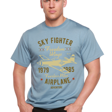 Sky Fighter Spun Bamboo® Men's Bamboo Viscose/Organic Cotton Short Sleeve Graphic T-Shirt