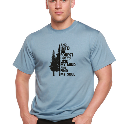 And Into The Forest I Go Men's Bamboo Viscose/Organic Cotton Short Sleeve Graphic T-Shirt