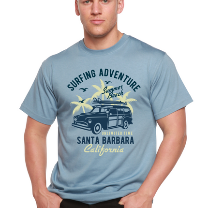 Surfing Adventure Spun Bamboo® Men's Bamboo Viscose/Organic Cotton Short Sleeve Graphic T-Shirt