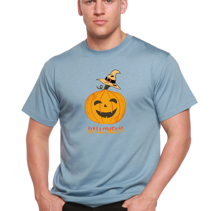 Halloween Pumpkin Unisex Bamboo Viscose/Organic Cotton Short Sleeve Graphic T-Shirt
