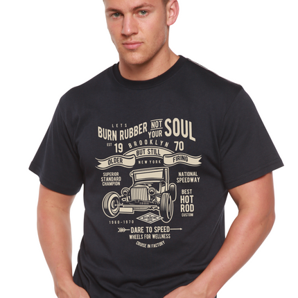 Burn Rubber Men's Bamboo Viscose/Organic Cotton Short Sleeve Graphic T-Shirt