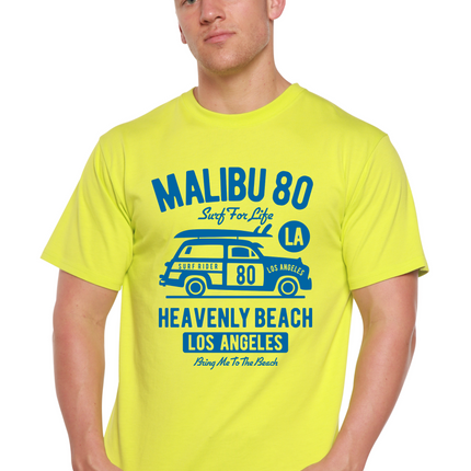Malibu 80 Men's Bamboo Viscose/Organic Cotton Short Sleeve Graphic T-Shirt