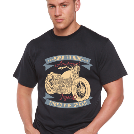 Born To Ride American Legend Men's Bamboo Viscose/Organic Cotton Short Sleeve Graphic T-Shirt