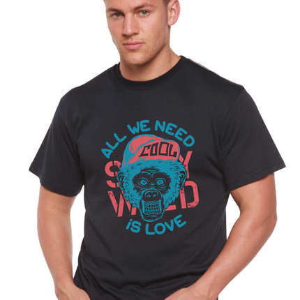 All We Need is Love Men's Bamboo Viscose/Organic Cotton Short Sleeve Graphic T-Shirt