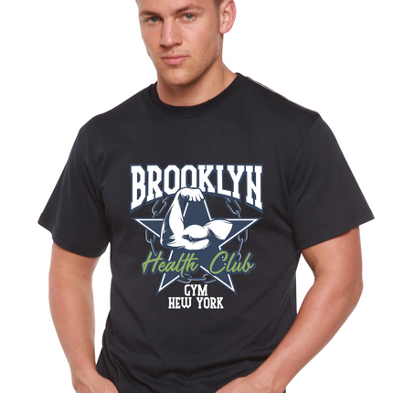 Brooklyn Health Club Men's Bamboo Viscose/Organic Cotton Short Sleeve Graphic T-Shirt