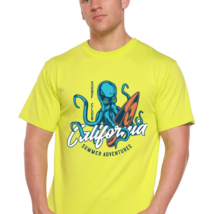 California Summer Adventures Men's Bamboo Viscose/Organic Cotton Short Sleeve Graphic T-Shirt