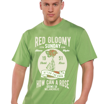 Red Gloomy Spun Bamboo® Men's Bamboo Viscose/Organic Cotton Short Sleeve Graphic T-Shirt