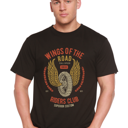 Wings Of The Road Spun Bamboo® Men's Bamboo Viscose/Organic Cotton Short Sleeve Graphic T-Shirt