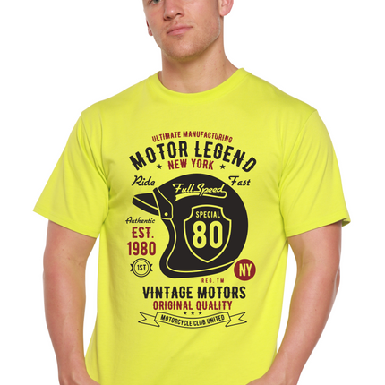 Motor Legend Helmet Men's Bamboo Viscose/Organic Cotton Short Sleeve Graphic T-Shirt