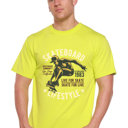 Skateboard Lifestyle Men's Bamboo Viscose/Organic Cotton Short Sleeve Graphic T-Shirt