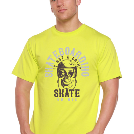 Skate Boarding Men's Bamboo Viscose/Organic Cotton Short Sleeve Graphic T-Shirt
