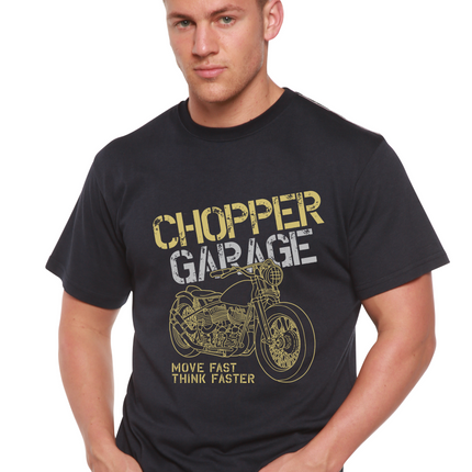 Chopper Garage Men's Bamboo Viscose/Organic Cotton Short Sleeve Graphic T-Shirt
